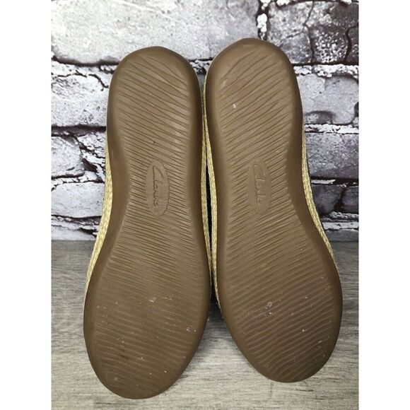 Clarks Collection Elaina Pewter Gray Leather Espadrille Loafer Flats Women 7M US - Picture 10 of 15